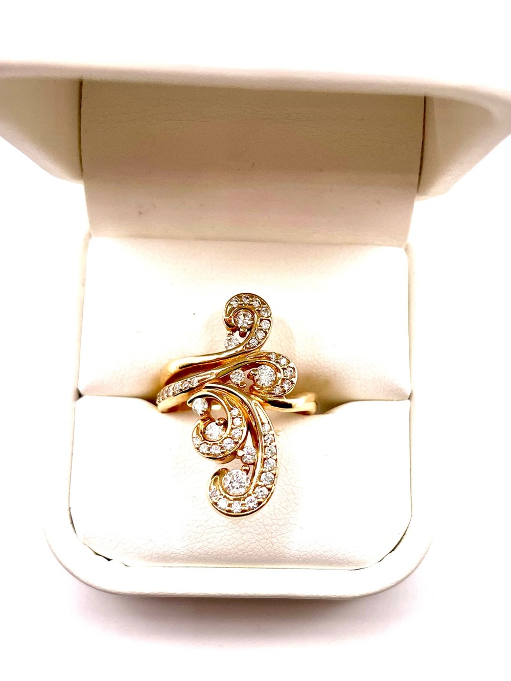 Na Hoku 14K Gold, Diamond Waterfall Ring
